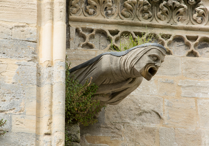 19th century gargoyle south facade, cathedral of Saint Vincent de Bayeux