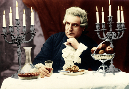 Giacomo Puccini's opera 'Tosca' with Albers as Scarpia in Brussels production.      Italian composer, 1858-1924.