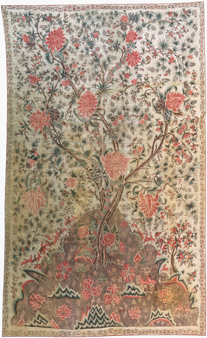 A chintz palampore painted and printed with a tree of life, Indian for the European market,  c.1800
