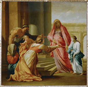 The Virgin Mary brought to the temple (painting on canvas)