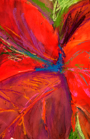 Cinder Red December 2004 (watercolour and pastel)