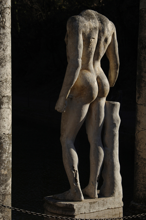 Hadrian's Villa. Statue in the Canopus. 2nd century. Italy.