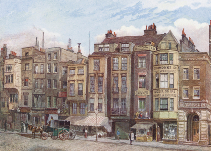 Lost London: The Strand, opposite the Law Courts (colour litho)