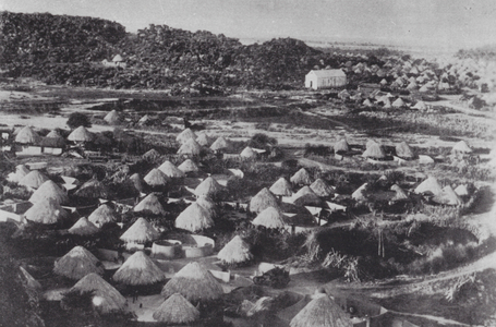 Linchwe's Kraal (b/w photo)