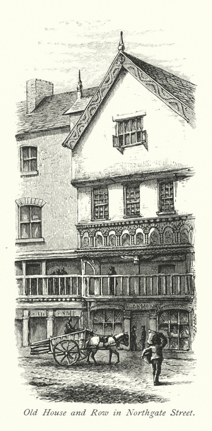 House and Row in Northgate Street (engraving)