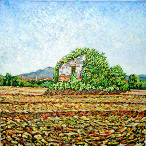 Appia Antica House, (oil on canvas)