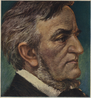 Portrait of Richard Wagner (colour litho)
