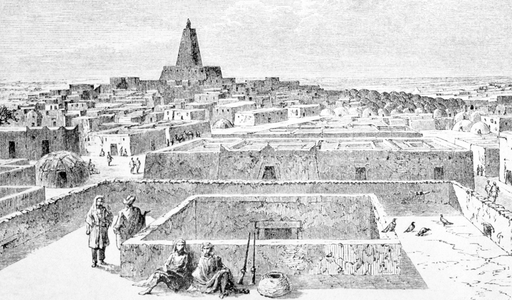 Mali: A view of Timbuktu. Heinrich Barth, 'Le Tour du Monde', Paris, 1860
