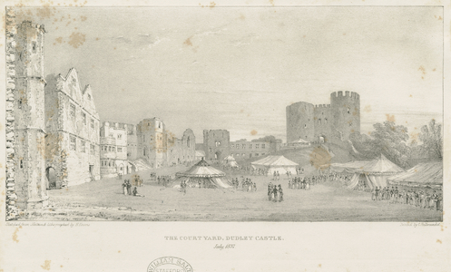 Dudley Castle - The Keep: lithograph, Jul 1837 (print)