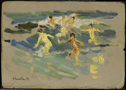 Beach at Valencia, c.1904 (oil on laminate cardboard)
