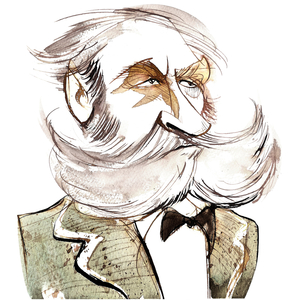 Charles Gounod (1818 - 1893), French composer, caricature