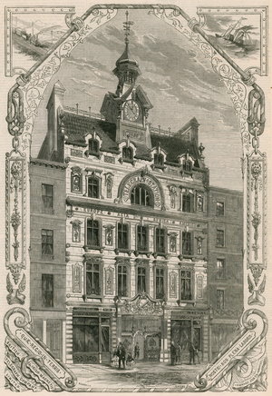 The British and Irish Magnetic Telegraph Company's Offices, Threadneedle Street, London (engraving)