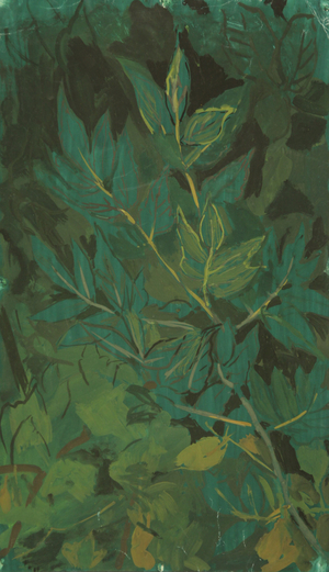 Lush Green Leaves, 1972 (gouache on paper)