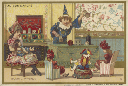 Au Bon Marche cards featuring children's games (colour litho)