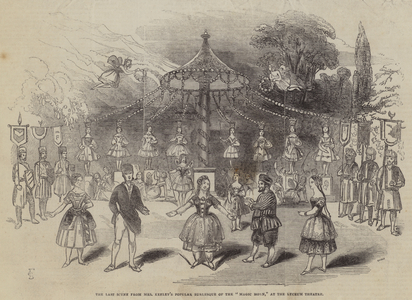 The Last Scene from Mrs Keeley's Popular Burlesque of the "Magic Horn," at the Lyceum Theatre (engraving)