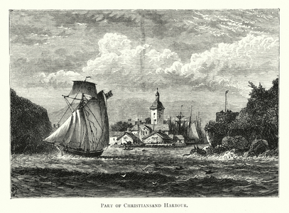 Part of Christiansand Harbour (engraving)