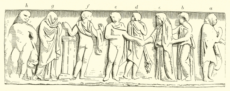 The departure and return of Alcestis (engraving)