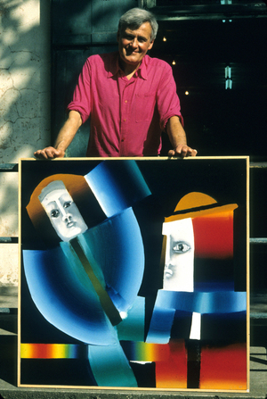 Atila Biro aka Atila (1931-1987) french painter from hungarian origins, here in july 1984