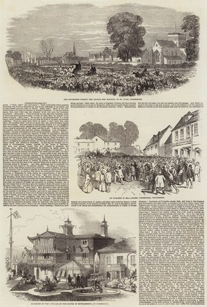 Lajos Kossuth in Southampton (engraving)