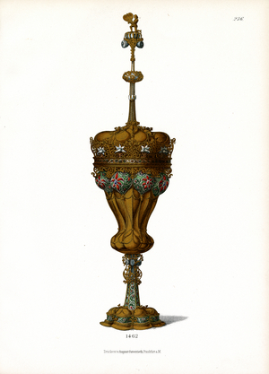 Late Gothic Ceremonial Cup from 1462 (chromolitho)