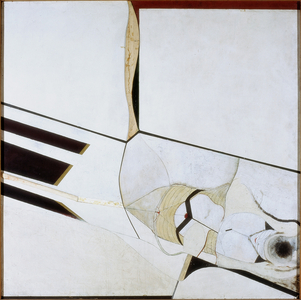 A1(M) to Zoe, 1962 (card, oil & paper on board)