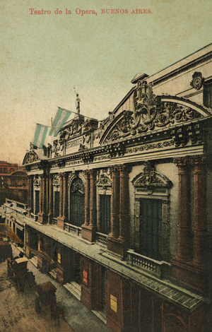 Teatro de la Opera, Buenos Aires, Argentina (coloured photo)