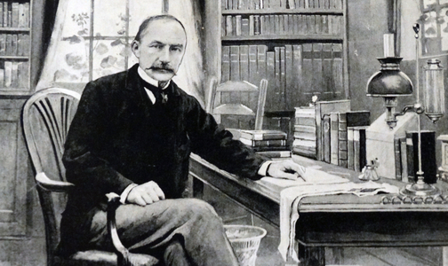Thomas Hardy in his study at Max Gate, Dorchester