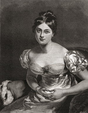 Marguerite Gardiner, Countess of Blessington, 1789   1849.  Irish novelist.  From The Magazine of Art published1878