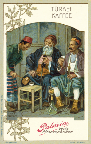 Popular drinks in Europe (colour litho)