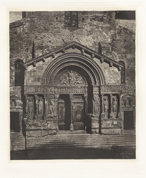 Planche VI – Portail de Saint-Trophime d'Arles (Plate VI – Entrance of Saint Trophime of Arles),1853/1854, printed 1982 (photo)