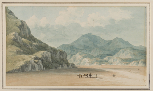 'View on the Fraeth Mawr Sands, towards Snowdon, on crossing them between Penmorsa & Cynant, Merionethshire', 21 July 1795 (w/c on paper)