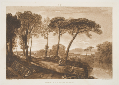 The Temple of Minerva Medica, from the "Liber Studiorum," Part V, no. 23, engraved by Robert Dunkarton (1744-1811), published 1811 (etching & mezzotint)