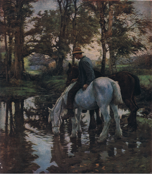 The drinking place, Bibbys Annual, 1916-1917 (colour litho)