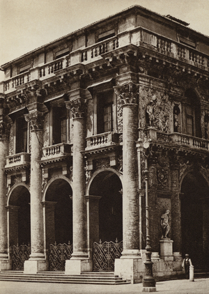 Italy: Vicenza, Loggia del Capitanio (b/w photo)