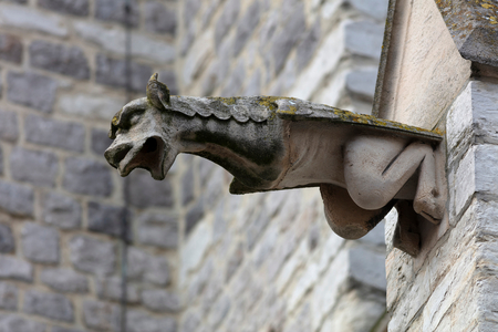 Church (Sint-Leonarduskerk). Exterior. Gargoyle (photo)