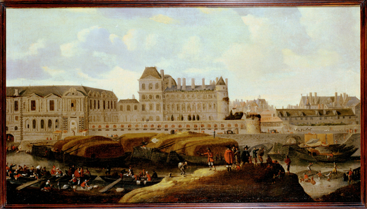 Louvre and Petit Bourbon seen from the Seine …