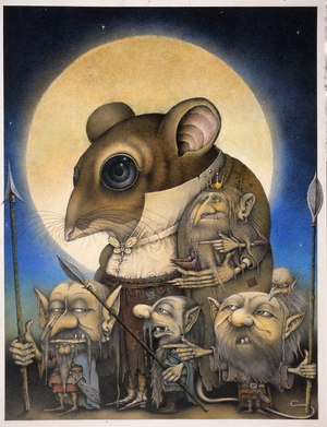 The Moon Rose, 1983 (mixed media on art board)