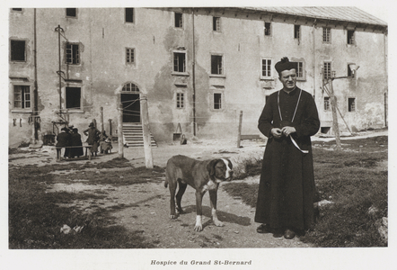 Hospice du Grand St-Bernard (b/w photo)