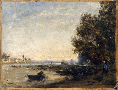 Twilight, between 1850 and 1860 (oil on paper on canvas)