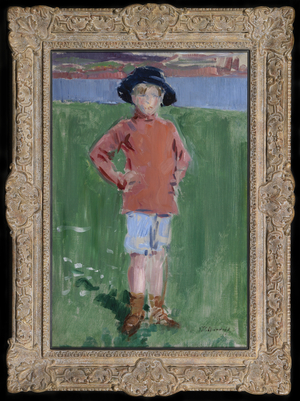 Boy by the Shore, Iona (Boy in a Pink Jersey), c.1919-20 (oil on canvas)