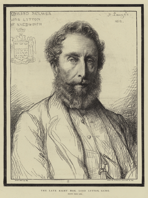 The Late Right Honourable Lord Lytton, GCMG (engraving)