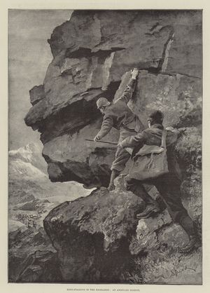 Hind-Stalking in the Highlands, an Awkward Moment (litho)