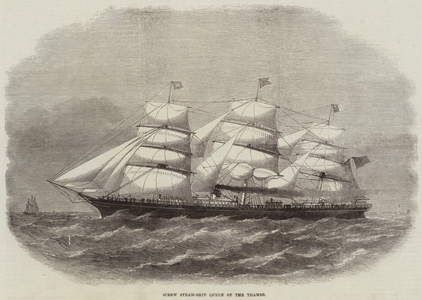 Screw Steam-Ship Queen of the Thames (engraving)