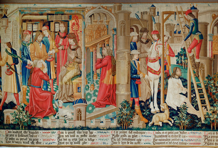 The miracle of Saint Quentin: The Priest complains to the provost and the thief is sentenced to death by hanging …