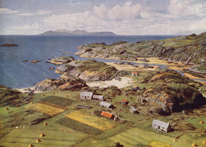 Rhum and Eigg from Ardtoe, Acharacle (colour photo)