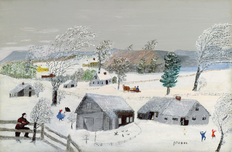 A Blizzard, 1958 (oil on pressed wood)