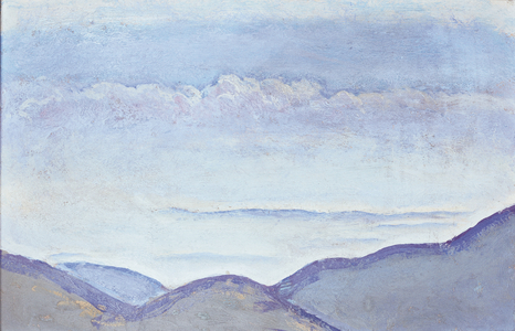 Berge - Mountains … (oil on cardboard)