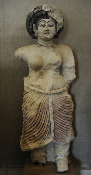 Hisham's Palace, Human figure sculpture, Khirbat al-Mafjar, near Jericho (stucco)