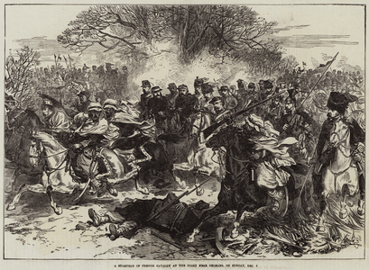 A Stampede of French Cavalry at the Fight near Orleans, on Sunday, 4 December (engraving)