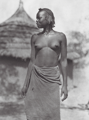Africa: Eliri girl (b/w photo)